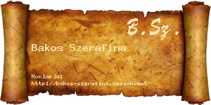 Bakos Szerafina névjegykártya